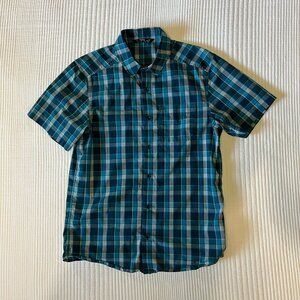 Arc'teryx Brohm Short Sleeve Shirt, Small, Blue Plaid